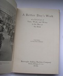 A Better Day's Work, title page
