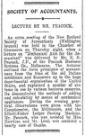 1912-06-29 Dominion (NZ), Lecture by Mr Peacock