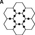 Figure A, hexagonal arrangement