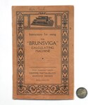 Instructions for using the Brunsviga calculating machine