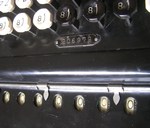 Shoebox Burroughs Calculator, serial number