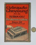 Gebrauchsanweisung fuer die Burroughs Rechenmaschine Klasse 500