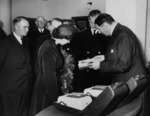 Queen Elizabeth visiting Burroughs factory in Strathleven