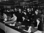 Queen Elizabeth visiting Burroughs factory in Strathleven