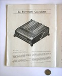 Instructions pour utiliser la Burroughs Calculator, Burroughs Calculator 1