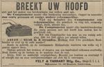1909-03-29 Algemeen Handelsblad, Don't break your head