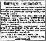 1919-02-01 Het Centrum, A shipment of model F Comptometers