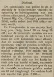 1911-08-23 Leidsche Courant, Description of a stolen model B Comptometer