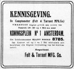 1919-04-29 De Telegraaf, Address Change Notice