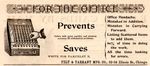 Magazine ad for wooden model Comptometer