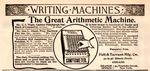 Magazine ad for wooden model Comptometer, 1895