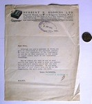 1920 Letter from Henry Robbins
