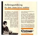 Swedish Comptometer Card, scan