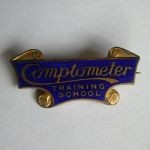 Comptometer School Pin, front