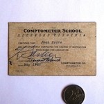 Comptometer School Certificate
