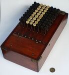 Wooden comptometer