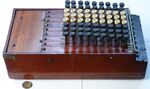 Wooden comptometer
