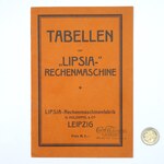 Tabellen zur Lipsia-Rechenmaschine
