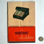 Operating Instructions Marchant Calculators