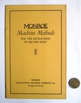 Monroe Machine Methods For the Extraction of Square Root, front cover