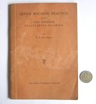 Office Machine Practice - The Monroe Calculating Machine, front cover
