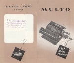 Multo advertising leaflet