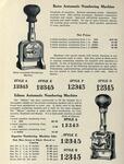 1906 American line type book, borders, ornaments, price list printing material and machinery