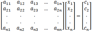 Matrix equation