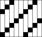 Vertical lines of 8 dots