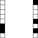 Vertical lines of 8 dots