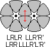 One swap - LRLR LLR'R' LRRLLL R'L'R'